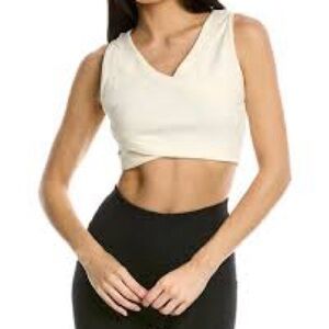 'REVOLVE  Eleven by Venus Willams Fern Faux Wrap Crop Top  White Size XS